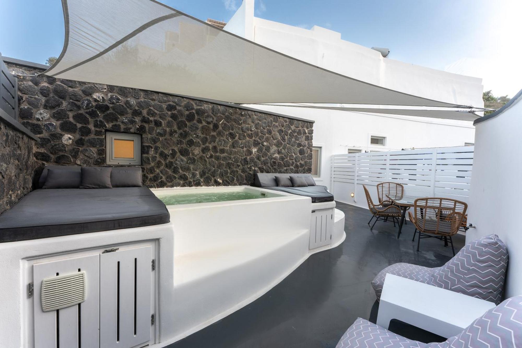Sun Naam Home Santorini With Heated Jacuzzi カルテラドス エクステリア 写真